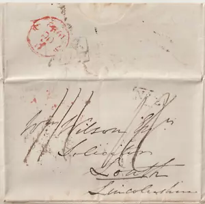 1826 VERPACKT BRISTOL Py POST & Nr. 2 CLIFTON BUCHSTABE B ARMATURENBRETT BUCHSTABE AN LOUTH - Bild 1 von 3