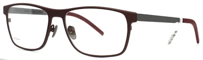 ORGREEN Everett 955 Burgundy Mens Rectangle Full Rim Eyeglasses 58-17-145 B:39 - Image 1 of 4