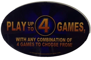 Aristocrat Play Up To 4 Games Slot Machine Topper - Picture 1 of 1