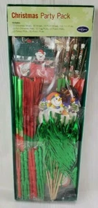 WEIHNACHTSFEIER PAKET - 300 Artikel - Party Picks Rüschen Strohhalme Gabeln Sonnenschirme + - Bild 1 von 6