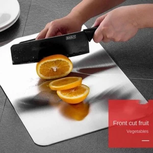 LARGE Stainless Steel Cutting Board Titanium Cutting Board Double-Sided Kitchen - Picture 1 of 25