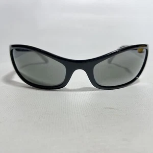 Maui Jim ONO MJ127-02 Black Wrap Sunglasses Glass Polarized Lenses Italy - Picture 1 of 7