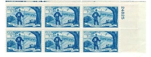 1953 US STAMP Scott #1024 6-Block 3c FVF MNH - Picture 1 of 1