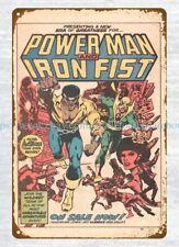 1980s Power Man and Iron Fist comic ad metal tin sign garden wall decorations