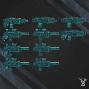 Scylla Legion Waffen Set #1 x25 Bolters Meltaguns Alpha DakkaDakka  - Bild 1 von 3