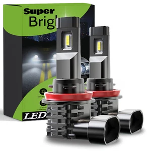 AJHGFOW H11 LED Headlight Kit Low Beam Bulbs Super Bright 6500K White 1000000LM - Picture 1 of 11