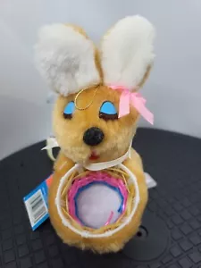 Vintage Mini 6" Bunny Rabbit Plush With Easter Basket Unlimited Easter Pets NWT - Picture 1 of 12