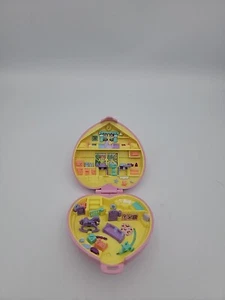 Polly Pocket Pink Heart Perfect Playroom Nursery Vintage Bluebird 1994 sin figura - Imagen 1 de 4