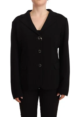 MARINA RINALDI Jacket Black Double-Faced Fabric Blazer Vest IT50/US16/XXL $600 - Image 1 of 4