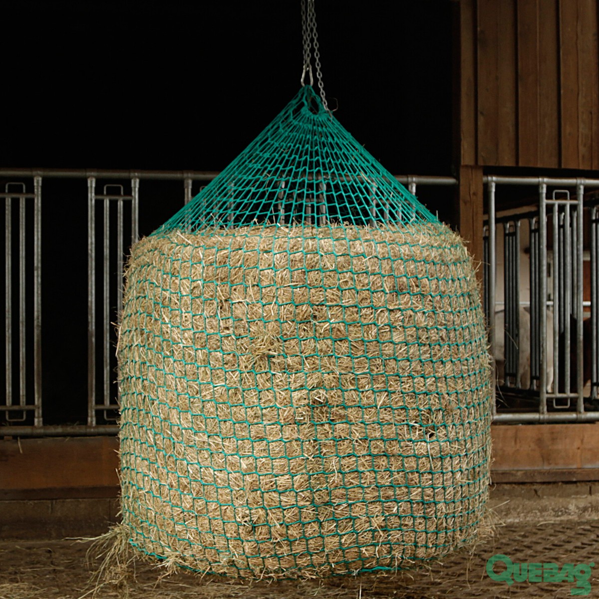 Produktbild von Rundballen-Heunetz, 1,4 M Durchmesser, 1,6 M Höhe – Maschenweite 45x45 Mm, Kordel 4 Mm
