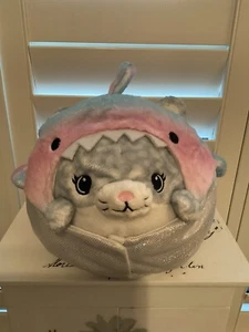 8 Zoll zerdrückbare graue Katze mit Regenbogenhai - Bild 1 von 3