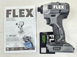 Flex 24V Brushless 1/4" Impact Driver FX1331 Bare Tool w/ Belt Clip & Bits - Picture 1 of 3
