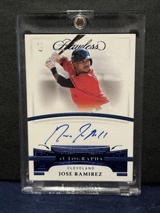 Jose Ramírez 2021 Panini Flawless Auto Sapphire 4/7 Cleveland - Imagen 1 de 2