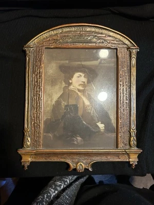 Reproducción vintage en marco autorretrato de Rembrandt. Newcomb-Endicott Foto 1 de 4