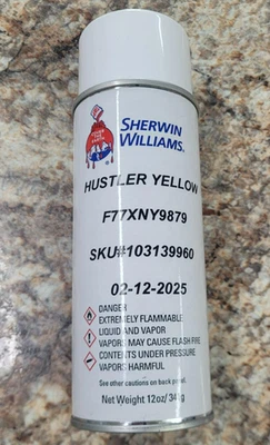 New OEM Genuine Hustler 747238 747220 Aero Yellow 12 oz Spray Paint - Image 1 of 2