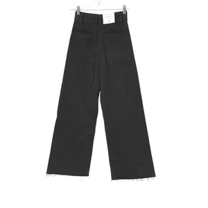 Zara Jeans Wide Leg The Marine Straight Women Size 2 Black New - Picture 1 of 11