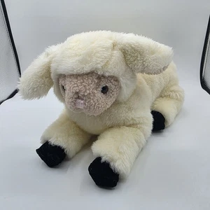 Lamm Schaf Plüsch Creme Stofftier Spielzeug Ostern 13 Zoll Samtige Füße Cremeweiß - Bild 1 von 7