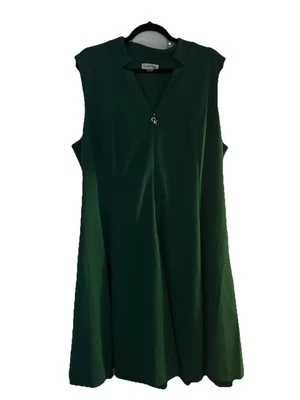 Calvin Klein’s Women’s Plus Size Solid Green Sleeveless Work Dress Size 22W - Image 1 of 4