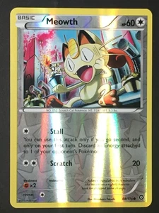 Pokemon Juego de Cartas Coleccionables Meowth 88/114 Steam Siege Holograma Inverso Común LP - Imagen 1 de 3