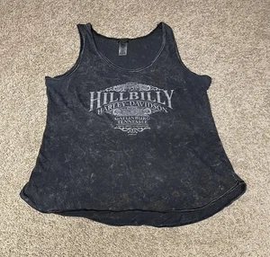 Harley Davidson motorcycles women’s tank Top XL Outdoor Black Distressed - Picture 1 of 6