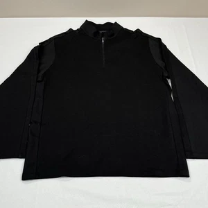 Hart Schaffner Marx L Black Luxury Performance 1/4 Zip Pullover Jacket Golf NWOT - Picture 1 of 8