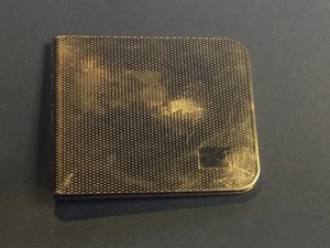 Vintage MCM Gold Tone Brass Memo Holder Notepad New Orleans NOLA Advertising - Picture 1 of 3