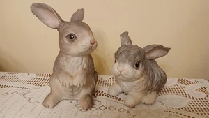 Böhm SITZENDER HASE & KANINCHEN IN RUHE Top Zustand  - Bild 1 von 2