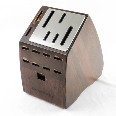 Calphalon Walnut Knife Block 16 Slot Wood Kitchen Storage  - Image 1 of 4