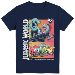 Jurassic World ☆ Boys' T-Rex Raptors T-Shirt ☆ Sizes XS(4/5)-XL(14/16) - Picture 1 of 3
