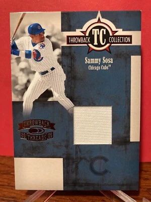 2005 Throwback Threads #TC-53 SAMMY SOSA Throwback Collection Materials 202/500! - Image 1 of 3