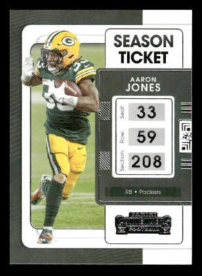 2021 Panini Contenders #36 Aaron Jones Green Bay Packers - Image 1 of 2