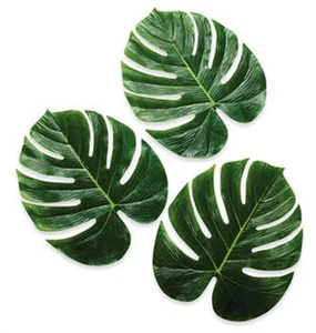 Set of 12 Jumbo 13" Palm Leaves Decorations Tropical Craft Hawaiian Luau Party - Foto 1 di 3