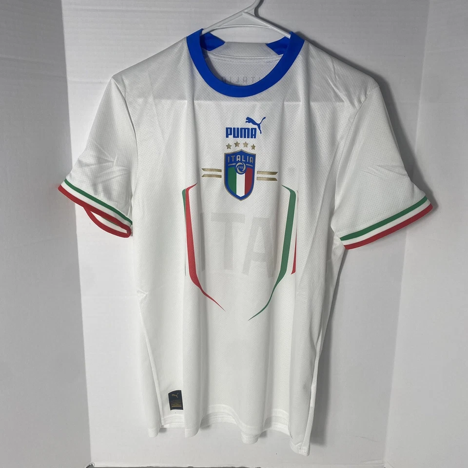 Puma Youth Italy FIGC White Away Soccer Jersey 765652 02 XL (15-16Y)