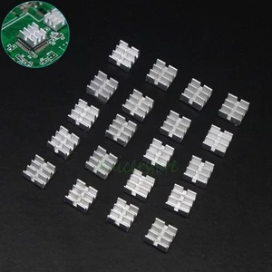 20pcs 6.5mm*6mm Adhesive Back Mini Heatsink For MOS Chipset IC GPU DDR Cooling - Picture 1 of 6