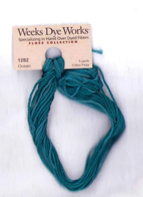 Weeks Dye Works Floss Collection 1282 OCEAN BLUE 5 yds Cross Stitch Needlepoint - Image 1 of 2