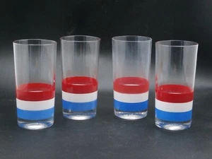 MCM Set/4 Georges Briard Red White Blue Memorial Day/4th July Drinking Glasses - Picture 1 of 24