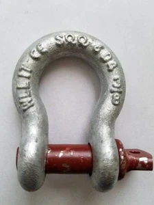 Grilletes de anclaje de pasador de tornillo galvanizados, con clasificación de carga, 3/8": 4, 5 y 10 piezas - Imagen 1 de 1
