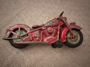 Hubley Kiddie Toy Made in the USA 1950's PD Motorcycle MAD!! - Picture 1 of 4