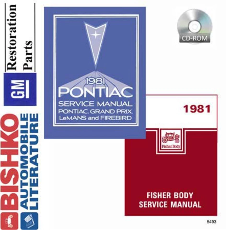 1981 Pontiac Firebird Bonneville Shop Service Repair Manual CD Engine Drivetrain - Image 1 of 1