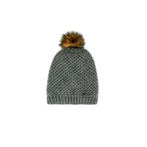 LIU JO CAPPELLO DONNA IN MAGLIA TRAFORATA POMPON GRIGIO - Imagen 1 de 2