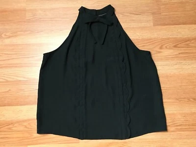 Victoria Beckham Target  Sleeveless Top Womens 1X Black Bow  Keyhole Button - Image 1 of 4