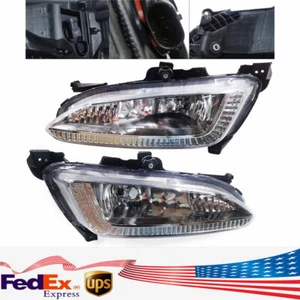 For 2013-2015 Hyundai Santa Fe Sport Fog Lights Fog Lamp Passenger & Driver Side - Picture 1 of 14