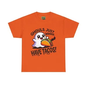 Ghouls Wanna Have Tacos T-Shirt Funny Spooky Halloween Party Shirt Ghost - Picture 1 of 31