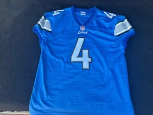 Detroit Lions #4 Stitched Blue Football Game Jersey Men's XL - Picture 1 of 3