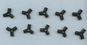 LEGO x 10 Black Technic, Axle and Pin Connector Angled Triple 120 degrees 10288 - Picture 1 of 1