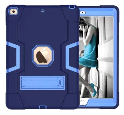 For iPad 7th 6th 5th Gen/Mini/Air 2/Pro Shockproof Rugged Armor Hard Case Cover - Image 1 of 4