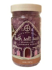 NEW 1 BATH & BODY WORKS SPARKLING LAVENDER SUGAR BATH SALT SOAK 8 OZ ARGAN OIL - Picture 1 of 3