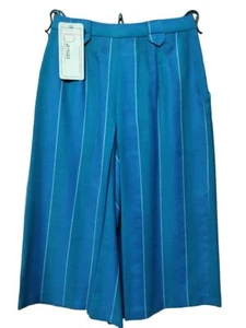 Gonna Pantalone Autunno Azzurro Mezzo Tempo Righe Pura Lana Leggera tg 40 Sconto - Imagen 1 de 11