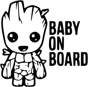 Baby an Bord Nut Aufkleber 20 cm - BABY-015 - Bild 1 von 3