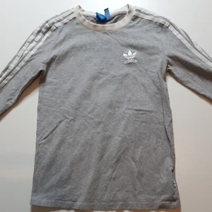 Adidas T-Shirt Gr. 6 XS Grau Ringer Rundhals Langarm Woven Trefoil - Bild 1 von 12